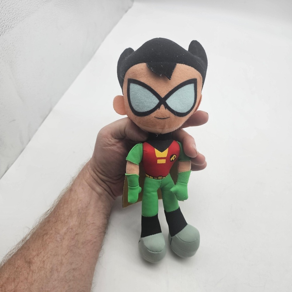 Toy Factory Teen Titans Go Robin Plush Stuffed Toy Small 11" Green Black Cute